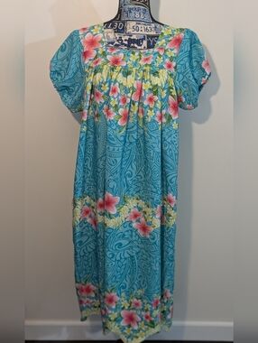 Hawaiian Style House Mumu Vibrant Dress